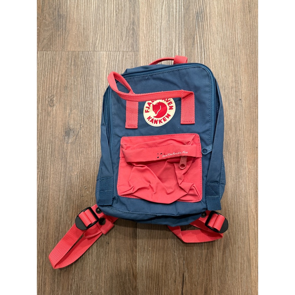 Fjallraven Kanken Mini Save the Arctic Fox Navy Coral Backpack 23496